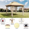 Gazebo Outdoor Pop Up Canopy Tent with Curtains 13'x13' with Mosquito Netting, 169 Square Shelter for Patio, Backyard, Party, 2-Tiered Vented Top - 2 of 4