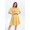 Maternity Knotted Ruffle Hem Knee Length Wrap Dress - 2 of 3