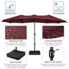 Yaheetech 15ft Twin Patio Parasol Outdoor Umbrella Market with Crank - 4 of 4