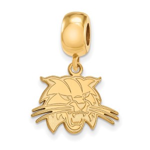 Black Bow Jewelry 14k Yellow Gold Plated Sterling Silver Ohio Bobcats NCAA Bead Charm - 1 of 3