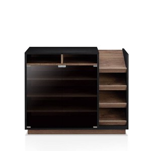 Glaspie Transitional Shoe Cabinet Black - ioHOMES