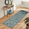 Contemporary Modern Geometric Cobblestone Indoor Runner or Area Rug by Blue Nile Mills - 2 of 4