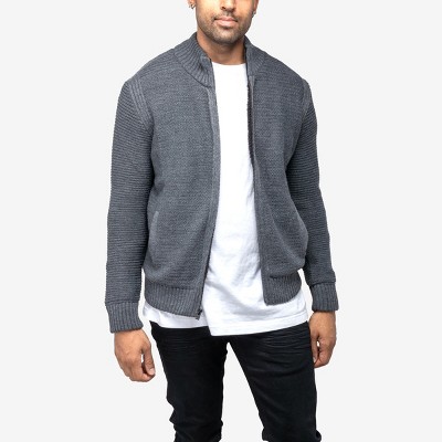 X Ray Men's Full Zip Cardigan Sweater, Casual Slim Fit Long Sleeve ...