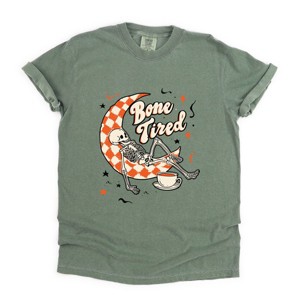 Bone Tired Moon - Womens Garment Dyed Tee - 1 of 4