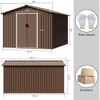 Outdoor Metal Storage Shed Garden Tool House With Lockable Doors for Yard - 2 of 4