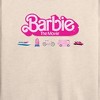 Women's - Barbie - Barbie Transportaion Vehicles Lightweight French Terry Wide Neck Long Sleeve Shirt - 2 of 4