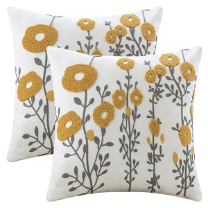 REGALWOVEN Floral Plant Pattern Throw Pillow Covers for Home Farmhouse Decor 2 Pcs - 1 of 4