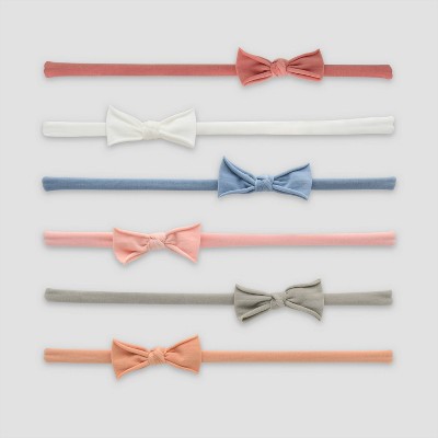 Carter's Just One You®️ Baby 6pk Nylon Bow Headwrap - 0-12M