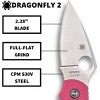 Spyderco Dragonfly 2 Folding Pocket Knife with 2.28" CPM S30V  Blade | Get High-Performance Cutting with the PlainEdge | Non-Slip FRN Handle, Pink - 3 of 4