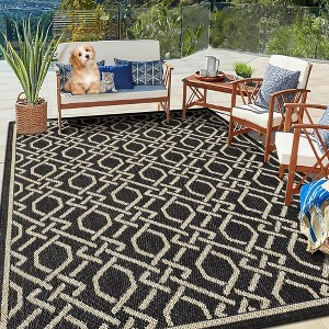 Outdoor Rug Modern Geometric Indoor Outdoor Area Rug Easy Cleaning for Patio Backyard Balcony Living Room Bedroom - 1 of 4