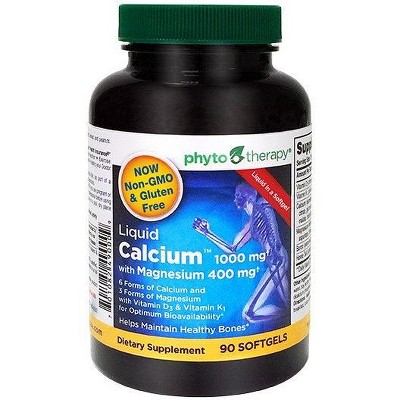 Liquid Calcium with Magnesium by Phyto-Therapy  -  90 Softgel