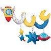 Manhattan Toy Space Themed Rocket Soft Baby Travel Spiral with Baby-safe Mirror, Elastic Pull Cord and Rattle Chime - 3 of 4