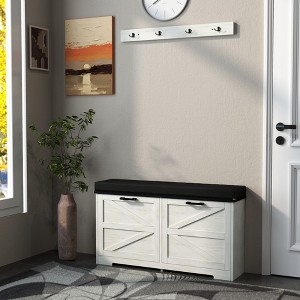 NicBex Storage Bench Farmhouse Shoe Storage Bench Shoe Organizer for Bedroom and Entryway - 1 of 4