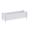 PexFix 51.2 in. L x 13 in. H Outdoor White Rectangular Vinyl Rail and Garden Fence Planter for Vegetables Flowers - 4 of 4