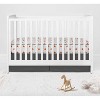 Bacati - Boys Basketball Muslin Orange Gray 3 pc Crib Bedding Set - 3 of 4