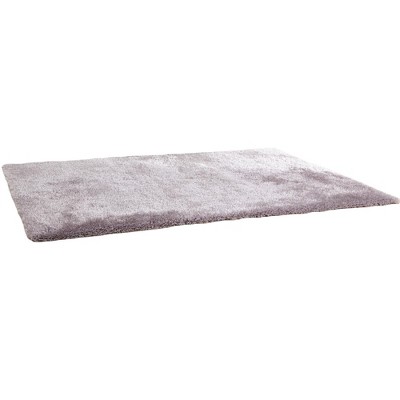 HomeRoots 8' X 11' Silver Shag Hand Tufted Area Rug