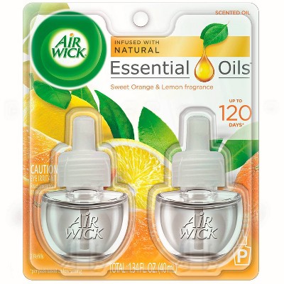 Air Wick Scented Oil Pure Sparkling Citrus Air Freshener Refill - 0.67oz/2ct