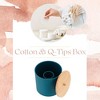 Evideco French Home Goods Cotton Pad & Q-Tip Holder with Bamboo Lid - 3 of 4