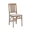 Set of 2 Triena Mission Back Solid Wood and Upholstered Seat Folding Chairs Gray Wash - Linon - 4 of 4