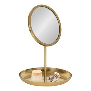 Kate and Laurel Laranya Tabletop Mirror, 11x15, Gold - 1 of 4
