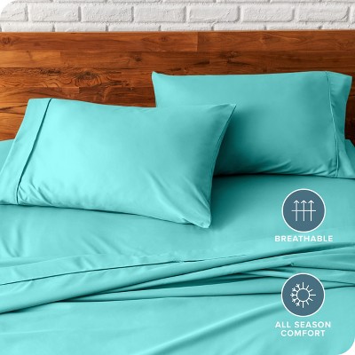 Ultra-Soft Turquoise Microfiber Standard Pillowcase Set