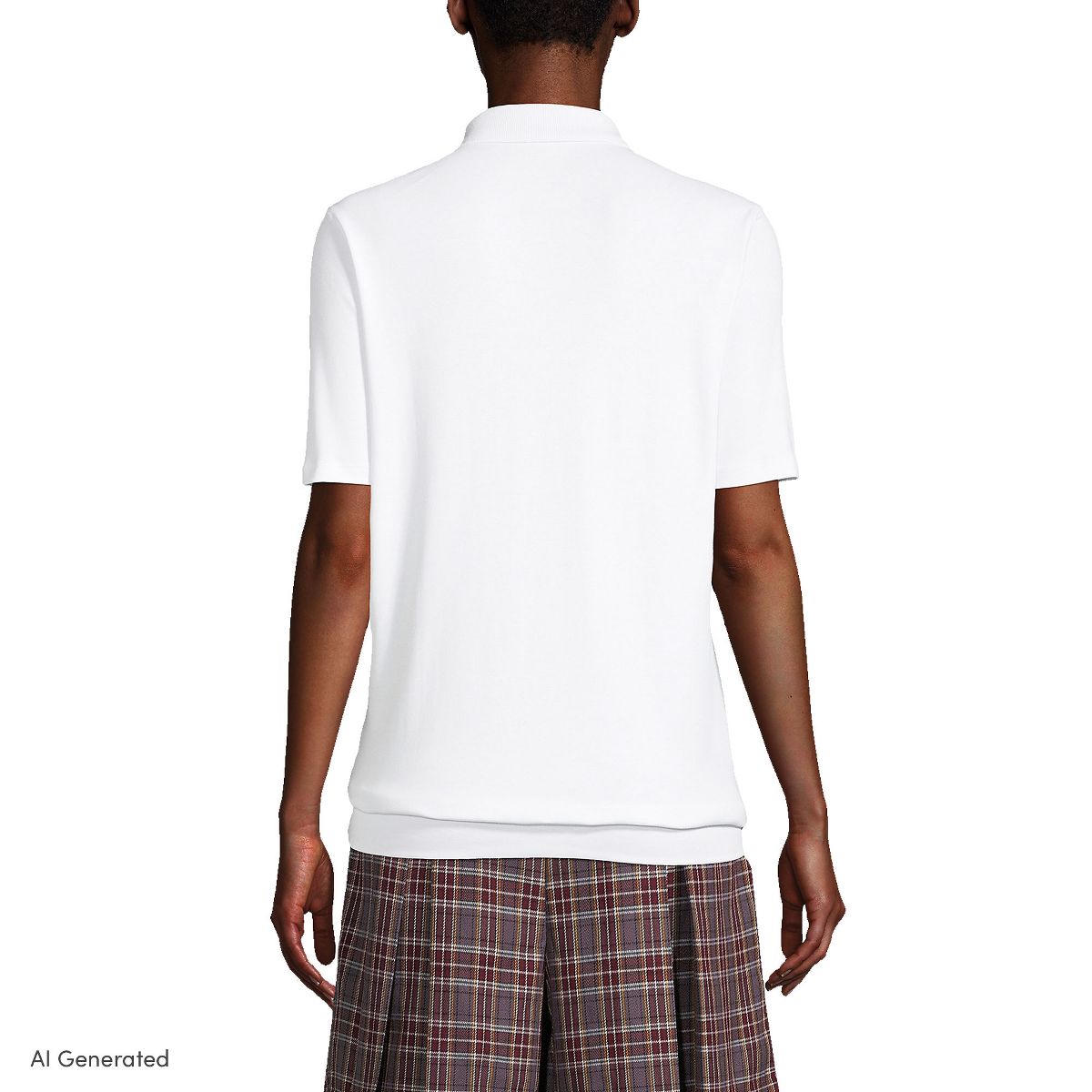 Lands' End Women's Short Sleeve Banded Bottom Polo Shirt - thumbnail 8