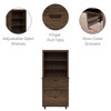 Teamson Home Ellery Freestanding Hutch Cabinet with Open Shelves Walnut - image 3 of 4