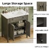 Kumasinova 30" Bathroom Vanity,Cabinet with Ceramic Sink,Soft Close Doors,Adjustable Shelf,Rubber Wood Legs,Vanity Cabinet for Smalle Bathroom - 4 of 4