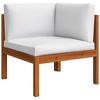 vidaXL Patio Corner Sofa with Cushions Solid Acacia Wood - 2 of 4