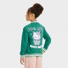 Girls' Hello Kitty Varsity Jacket - Green - 3 of 4