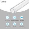 Unique Bargains Lamp Lantern Water Cooling System Acrylic Round Pipes Clear 2 Pcs 14" - 3 of 4