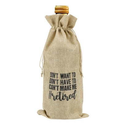 Unique Bargains Wine Bags with Drawstrings Reusable Khaki 1 Pc