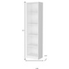 HomeRoots 71" White Wood Five Tier Bookcase - 3 of 4