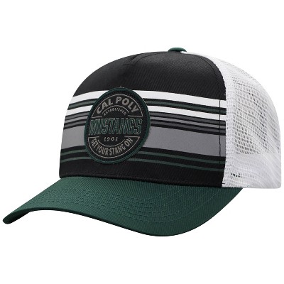 NCAA Cal Poly Mustangs Men's Vista Black with Hard Mesh Snapback Hat