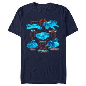 Men's Battlebots Blue Neon Robots T-Shirt - 1 of 4