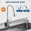 Stainless Steel Utility Sink with Faucet, Single Bowl Kitchen Sink with Adjustable Legs, Storage Shelf,S-Hooks & Hot Cold Water Pipes,Laundry,Garage - 4 of 4