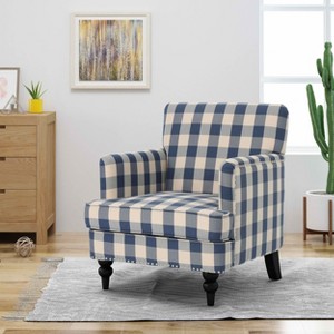 MAYEERTY Harrison Tufted Club Chair, Tufted Backrest Soft Upholstery, Living Room Bedroom Leisure - 1 of 4