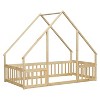 Grungis Twin Size House-Shaped Floor Bed for Kids,Modern Wood Toddler Bed with Safety Guardrails,Montessori Bed for Bedroom - 4 of 4