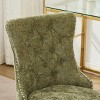 ChicFurnit Task and Office Chairs Chenille Upholstered Office Chair Swivel Chair Ergonomic Chair for Home Office, Green, 24.8"*19.4"*38.6" - 4 of 4