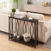 unipawsvBlack Narrow Console Table - 3 of 4