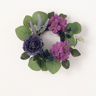 Sullivans Artificial Garden Mix Accent Wreath 12"H Green