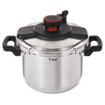 T-fal 8qt Pressure Cooker, Clipso Stainless Steel Cookware