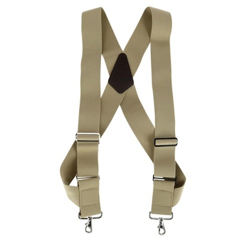 Ctm Men's Heavy Duty Clip-end Work Suspenders, Khaki : Target