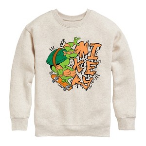 Boys' - Teenage Mutant Ninja Turtles - Mikey Graphic Long Sleeve Fleece Sweatshirt - 1 of 4