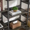 Triple Column 5 Tier Bookshelf, Freestanding Tall Display Shelves, Adjustable Rustic Industrial Style Book Shelves, Modern Bookshelves for Bedroom - 2 of 4