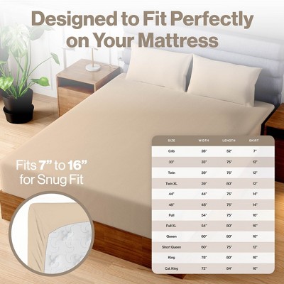 Gray Solid Cotton Queen Fitted Sheet