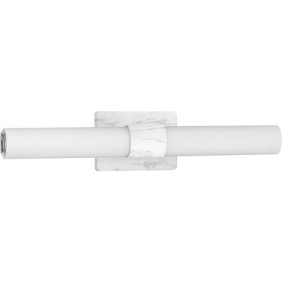 Blanco Black LED Wall Sconce with Etched White Glass Shade