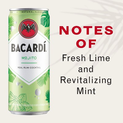 Bacardi Real Rum Mojito Cocktail - 4pk/355ml Cans