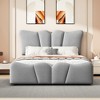 Whisen Morden Design Full Size Upholstered Platform Bed with Distinctive Headboard - 2 of 4
