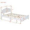 Retro Style Wood Platform Bed with Sturdy Frame and Natural Headboard ,No Box Spring Required, Easy Assembly-Maison Boucle - 4 of 4